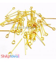 Eye Pins 20mm - Golden - Pack of 50
